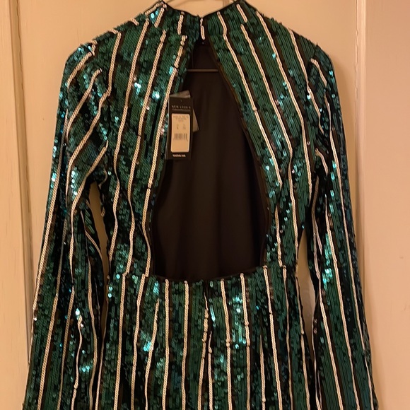 Striped Sequin Mini Dress by New Look - Picture 4 of 5